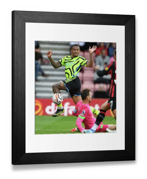 Framed Print : Gabriel Jesus in Action: Arsenal vs. AFC Bournemouth, Premier League 2023-24 Framed Print : Gabriel Jesus in Action: Arsenal vs. AFC Bournemouth, Premier League 2023-24