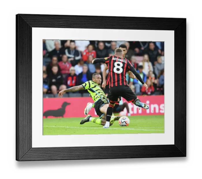 Framed Print : Gabriel Jesus Tackles Joe Rothwell: AFC Bournemouth vs. Arsenal FC, Premier League 2023-24 Framed Print : Gabriel Jesus Tackles Joe Rothwell: AFC Bournemouth vs. Arsenal FC, Premier League 2023-24