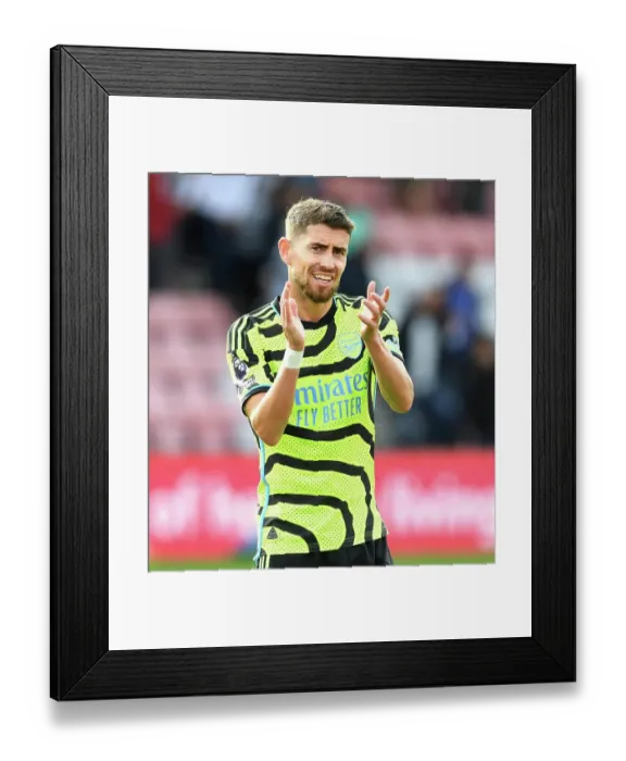 Framed Print : Arsenal's Jorginho Celebrates with Fans after AFC Bournemouth Victory (2023-24) Framed Print : Arsenal's Jorginho Celebrates with Fans after AFC Bournemouth Victory (2023-24)