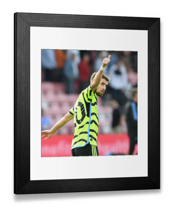 Framed Print : Jorginho Celebrates with Arsenal Fans after AFC Bournemouth Victory, 2023-24 Premier League Framed Print : Jorginho Celebrates with Arsenal Fans after AFC Bournemouth Victory, 2023-24 Premier League