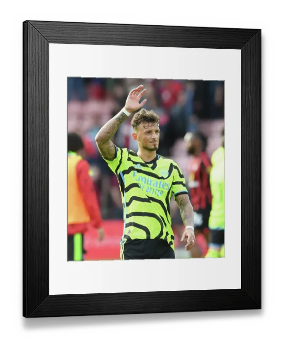 Framed Print : Arsenal's Ben White Celebrates Victory over AFC Bournemouth in 2023-24 Premier League Framed Print : Arsenal's Ben White Celebrates Victory over AFC Bournemouth in 2023-24 Premier League