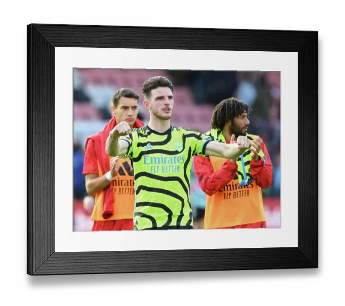 Framed Print : Arsenal Triumphs Over AFC Bournemouth: 2023-24 Premier League Victory Celebration