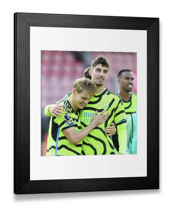 Framed Print : Arsenal Celebrates Premier League Victory over AFC Bournemouth (2023-24)