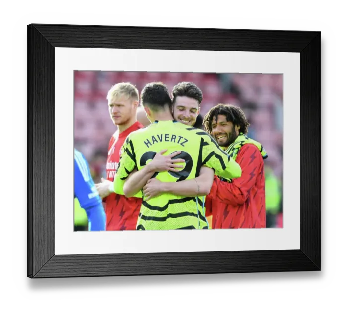 Framed Print : Havertz and Rice Embrace Victory: Arsenal's Win Against AFC Bournemouth (2023-24 Premier League) Framed Print : Havertz and Rice Embrace Victory: Arsenal's Win Against AFC Bournemouth (2023-24 Premier League)