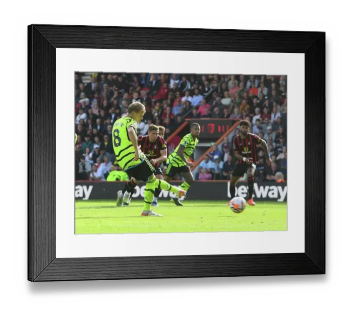 Framed Print : Arsenal's Martin Ødegaard Scores Penalty in AFC Bournemouth vs Arsenal (2023-24) Framed Print : Arsenal's Martin Ødegaard Scores Penalty in AFC Bournemouth vs Arsenal (2023-24)