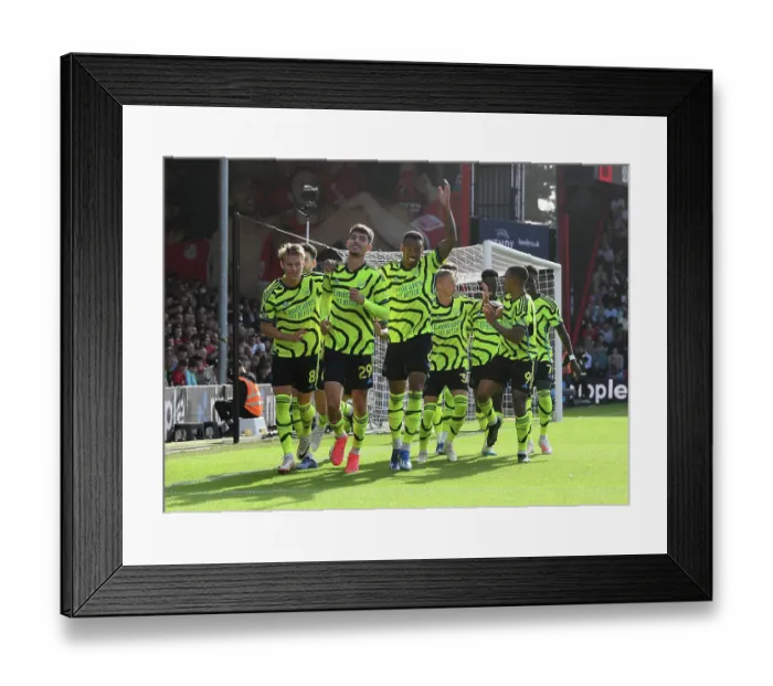 Framed Print : Arsenal's Kai Havertz, Odegaard, and Gabriel Celebrate Goals Against AFC Bournemouth (2023-24) Framed Print : Arsenal's Kai Havertz, Odegaard, and Gabriel Celebrate Goals Against AFC Bournemouth (2023-24)