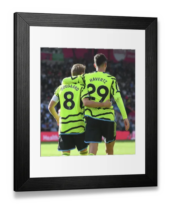Framed Print : Arsenal's Martin Odegaard and Kai Havertz Face Off Against AFC Bournemouth in Premier League Showdown (2023-24) Framed Print : Arsenal's Martin Odegaard and Kai Havertz Face Off Against AFC Bournemouth in Premier League Showdown (2023-24)