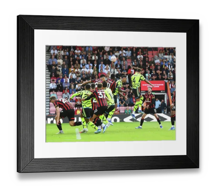 Framed Print : Ben White Scores Arsenal's Fourth Goal in AFC Bournemouth Victory (2023-24)