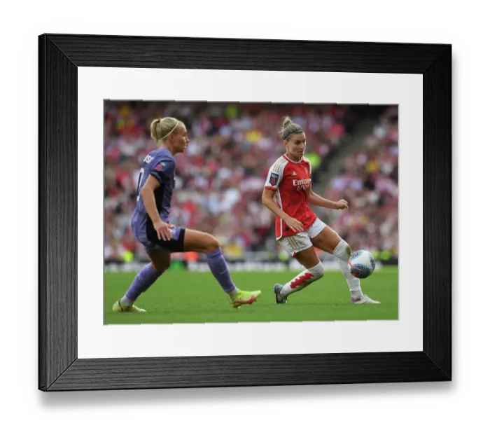 Framed Print : Arsenal vs. Liverpool: Showdown in the Barclays Women's Super League at Emirates Stadium