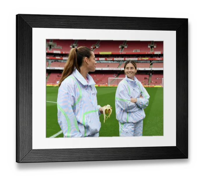 Framed Print : Arsenal FC vs Liverpool FC: Kyra Cooney-Cross Inspects Emirates Stadium Pitch Ahead of Barclays Women's Super League Match