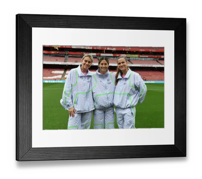 Framed Print : Arsenal Women's Squad Prepares for Liverpool FC Clash: Pitch Inspection at Emirates Stadium Framed Print : Arsenal Women's Squad Prepares for Liverpool FC Clash: Pitch Inspection at Emirates Stadium