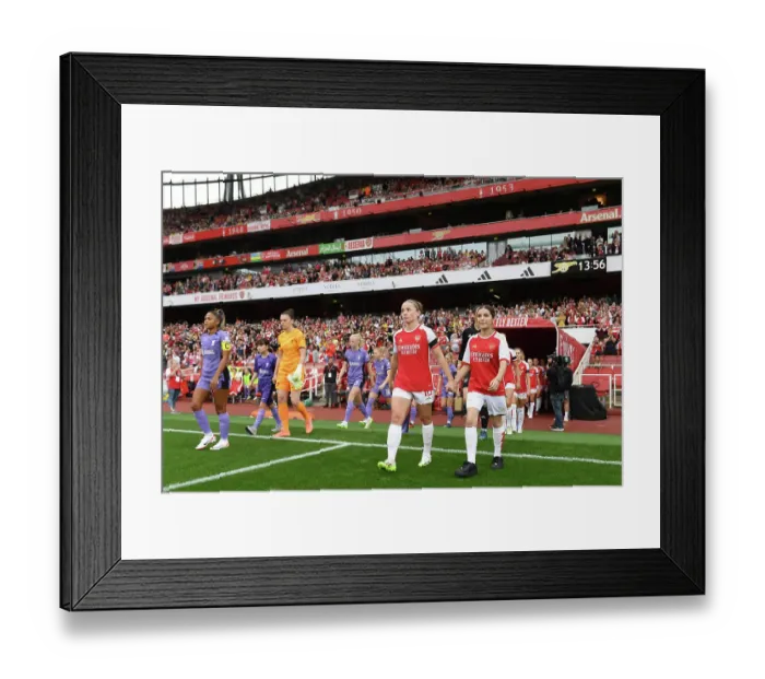 Framed Print : Arsenal Women vs. Liverpool: Kim Little Leads Out Arsenal at Emirates Stadium, Barclays Women's Super League Framed Print : Arsenal Women vs. Liverpool: Kim Little Leads Out Arsenal at Emirates Stadium, Barclays Women's Super League