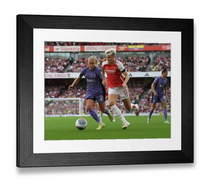 Framed Print : Arsenal vs. Liverpool: Barclays Women's Super League Clash at Emirates Stadium Framed Print : Arsenal vs. Liverpool: Barclays Women's Super League Clash at Emirates Stadium