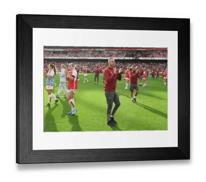 Framed Print : Arsenal Women's Manager Jonas Eidevall Shows Appreciation to Fans After Loss to Liverpool (2023-24) Framed Print : Arsenal Women's Manager Jonas Eidevall Shows Appreciation to Fans After Loss to Liverpool (2023-24)