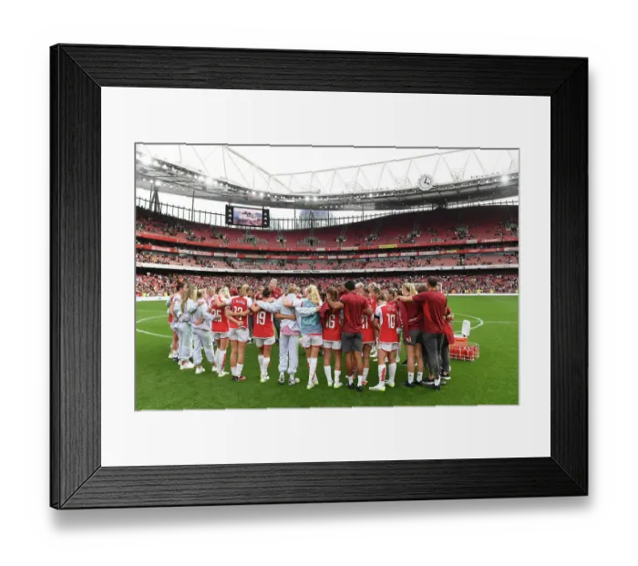 Framed Print : Arsenal Women's Team: Huddle After Defeat Against Liverpool in Barclays Super League (2023-24) Framed Print : Arsenal Women's Team: Huddle After Defeat Against Liverpool in Barclays Super League (2023-24)