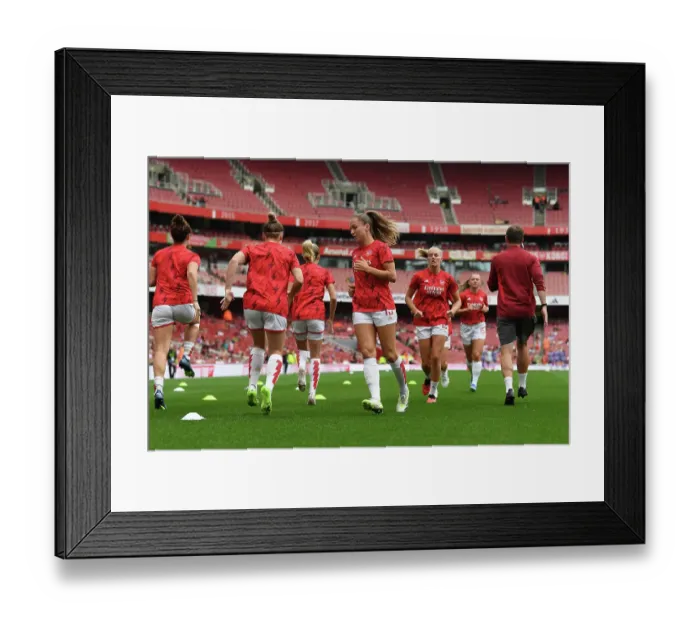 Framed Print : Arsenal Women vs Liverpool Women: Pre-Match Warm-Up, Barclays Women's Super League 2023-24 at Emirates Stadium Framed Print : Arsenal Women vs Liverpool Women: Pre-Match Warm-Up, Barclays Women's Super League 2023-24 at Emirates Stadium