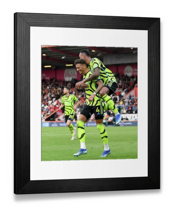 Framed Print : Arsenal's Ben White Scores Fourth Goal in AFC Bournemouth Victory, 2023-24 Premier League Framed Print : Arsenal's Ben White Scores Fourth Goal in AFC Bournemouth Victory, 2023-24 Premier League