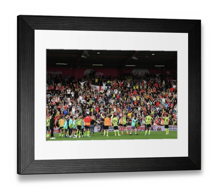 Framed Print : Arsenal Celebrate Victory Over AFC Bournemouth in 2023-24 Premier League