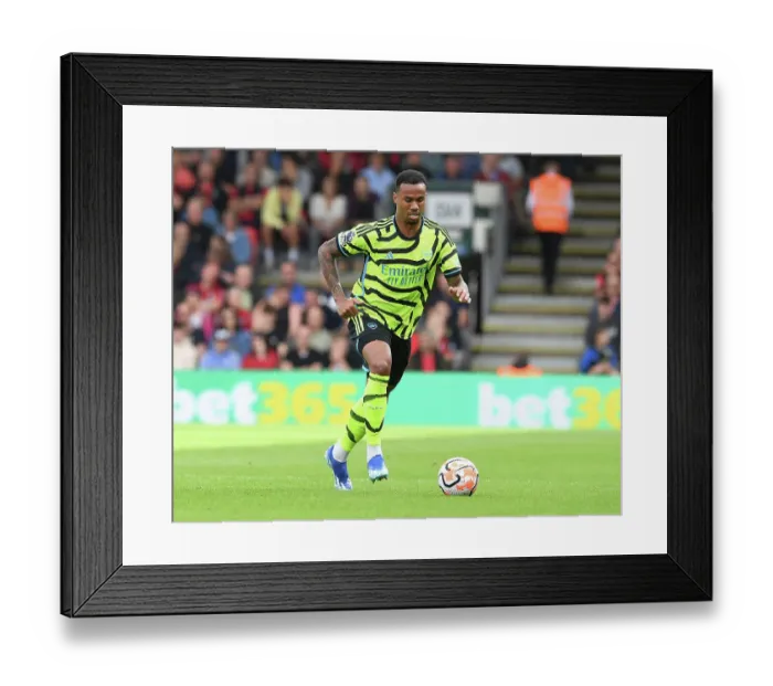 Framed Print : Gabriel Magalhaes in Action: Arsenal vs. AFC Bournemouth, Premier League 2023-24