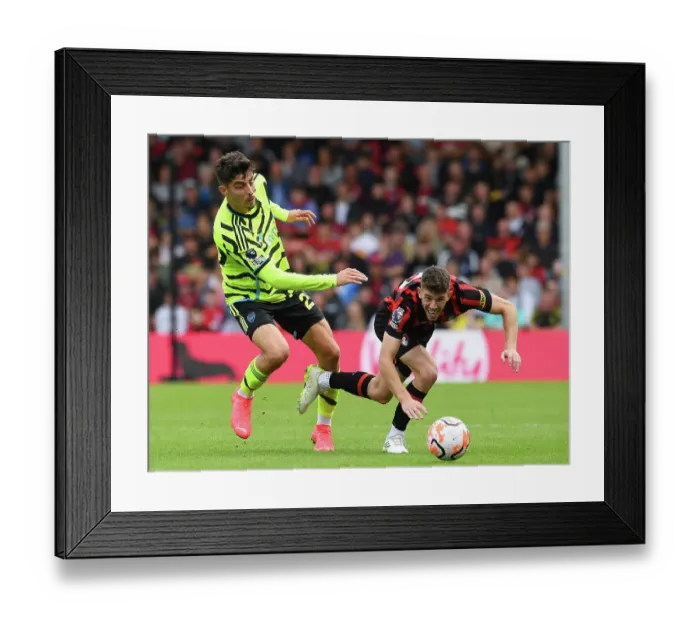 Framed Print : Clash of Titans: Kai Havertz vs. Ryan Christie - AFC Bournemouth vs. Arsenal FC, Premier League 2023-24 Framed Print : Clash of Titans: Kai Havertz vs. Ryan Christie - AFC Bournemouth vs. Arsenal FC, Premier League 2023-24