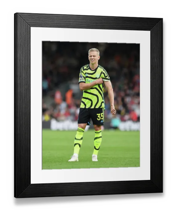 Framed Print : Zinchenko's Standout Display: Arsenal's Victory Against Bournemouth in the 2023-24 Premier League