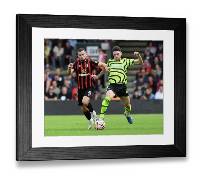 Framed Print : Clash at Vitality: Arsenal vs. AFC Bournemouth, Premier League 2023-24 Framed Print : Clash at Vitality: Arsenal vs. AFC Bournemouth, Premier League 2023-24