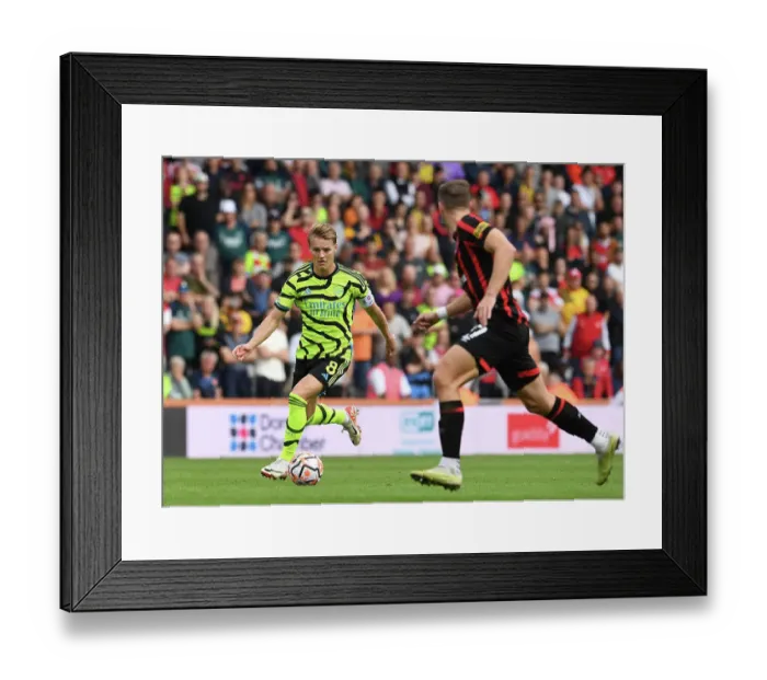 Framed Print : Arsenal's Odegaard Faces Pressure from Bournemouth's Zabarnyi in Premier League Clash (AFC Bournemouth vs Arsenal, 2023-24) Framed Print : Arsenal's Odegaard Faces Pressure from Bournemouth's Zabarnyi in Premier League Clash (AFC Bournemouth vs Arsenal, 2023-24)