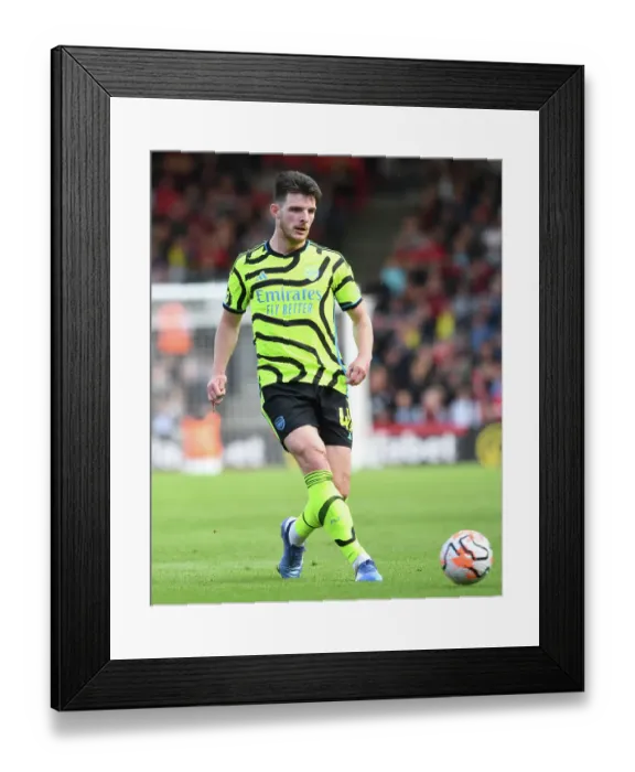 Framed Print : Declan Rice's Dominant Display: Arsenal's Commanding Victory at AFC Bournemouth (2023-24 Premier League)