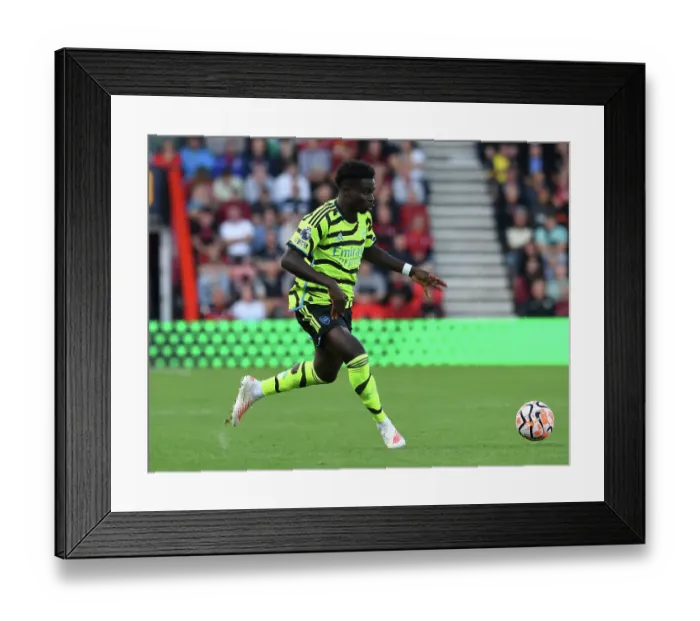 Framed Print : Bukayo Saka Shines: Arsenal's Standout Performance at AFC Bournemouth, Premier League 2023-24 Framed Print : Bukayo Saka Shines: Arsenal's Standout Performance at AFC Bournemouth, Premier League 2023-24