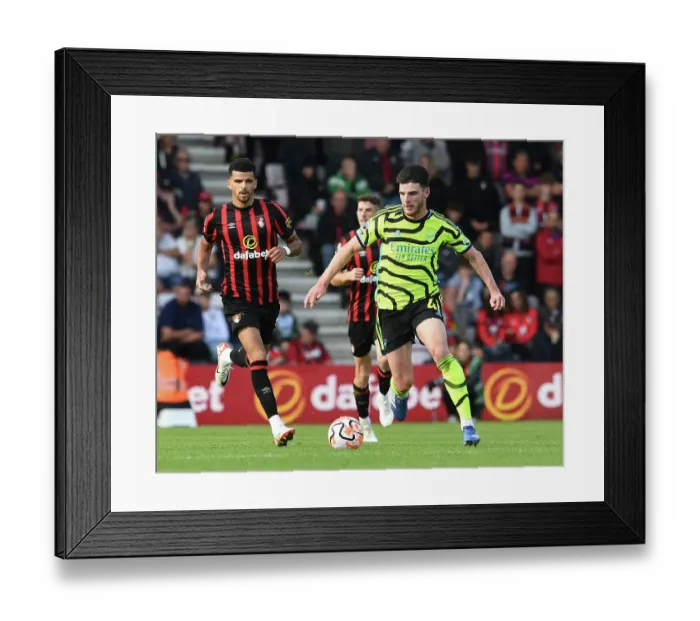 Framed Print : Intense Battle: Rice vs. Solanke in Arsenal's Premier League Showdown against AFC Bournemouth (2023-24) Framed Print : Intense Battle: Rice vs. Solanke in Arsenal's Premier League Showdown against AFC Bournemouth (2023-24)