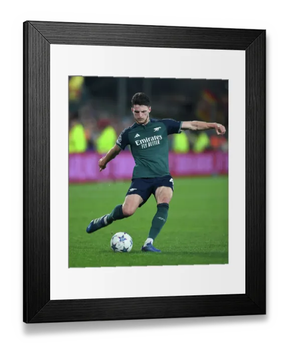 Framed Print : Declan Rice Shines: Arsenal's Standout Performance at RC Lens in 2023 / 24 UEFA Champions League