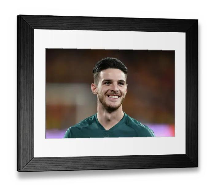 Framed Print : Arsenal's Declan Rice Reacts Ahead of RC Lens Clash in UEFA Champions League Group Stage, 2023-24 Framed Print : Arsenal's Declan Rice Reacts Ahead of RC Lens Clash in UEFA Champions League Group Stage, 2023-24