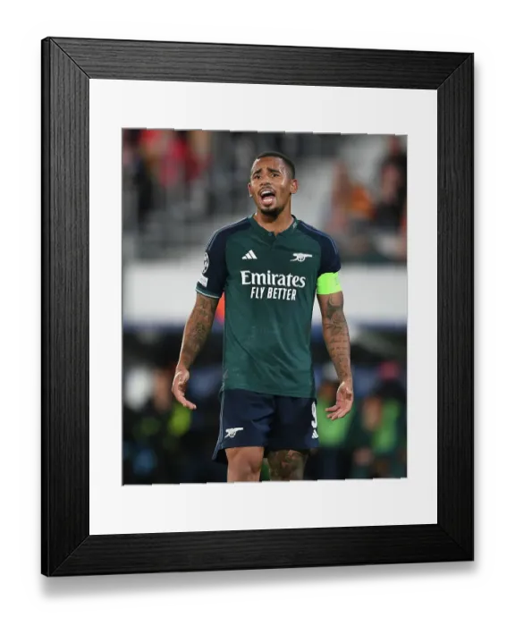 Framed Print : Gabriel Jesus in Action: Arsenal's Exciting UEFA Champions League Clash against RC Lens, 2023 / 24 Framed Print : Gabriel Jesus in Action: Arsenal's Exciting UEFA Champions League Clash against RC Lens, 2023 / 24