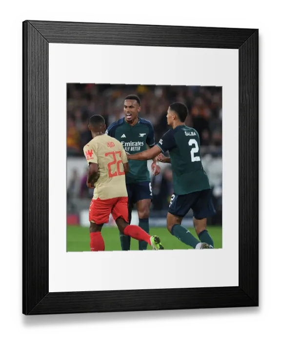 Framed Print : Arsenal's Magalhaes and Said Clash in Heated Moment at RC Lens vs Arsenal, UEFA Champions League 2023-24 Framed Print : Arsenal's Magalhaes and Said Clash in Heated Moment at RC Lens vs Arsenal, UEFA Champions League 2023-24