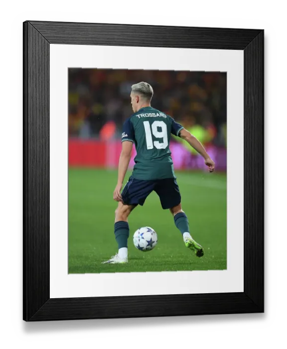 Framed Print : Arsenal's Trossard Shines in RC Lens Showdown: UEFA Champions League Group B, 2023 / 24