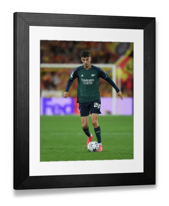 Framed Print : Havertz Shines: Arsenal's Champion League Clash against RC Lens, 2023-24
