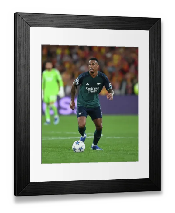 Framed Print : Gabriel Magalhaes in Action: Arsenal vs. RC Lens, UEFA Champions League 2023 / 24 Framed Print : Gabriel Magalhaes in Action: Arsenal vs. RC Lens, UEFA Champions League 2023 / 24
