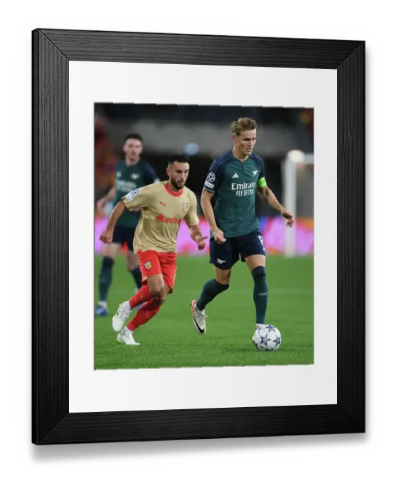 Framed Print : Martin Odegaard in Action: Arsenal vs. RC Lens, UEFA Champions League 2023 / 24 Framed Print : Martin Odegaard in Action: Arsenal vs. RC Lens, UEFA Champions League 2023 / 24