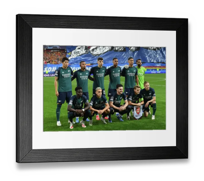 Framed Print : Arsenal FC: Pre-Match Huddle Against RC Lens in UEFA Champions League Group Stage, 2023 / 24 Framed Print : Arsenal FC: Pre-Match Huddle Against RC Lens in UEFA Champions League Group Stage, 2023 / 24