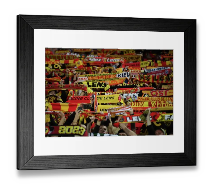 Framed Print : RC Lens vs. Arsenal: Group B - UEFA Champions League 2023 / 24: A Sea of Scarves at Stade Bollaert-Delelis