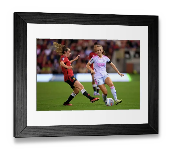 Framed Print : Battle for Supremacy: Lia Walti vs. Ella Toone - Manchester United vs. Arsenal FC Women's Super League Showdown