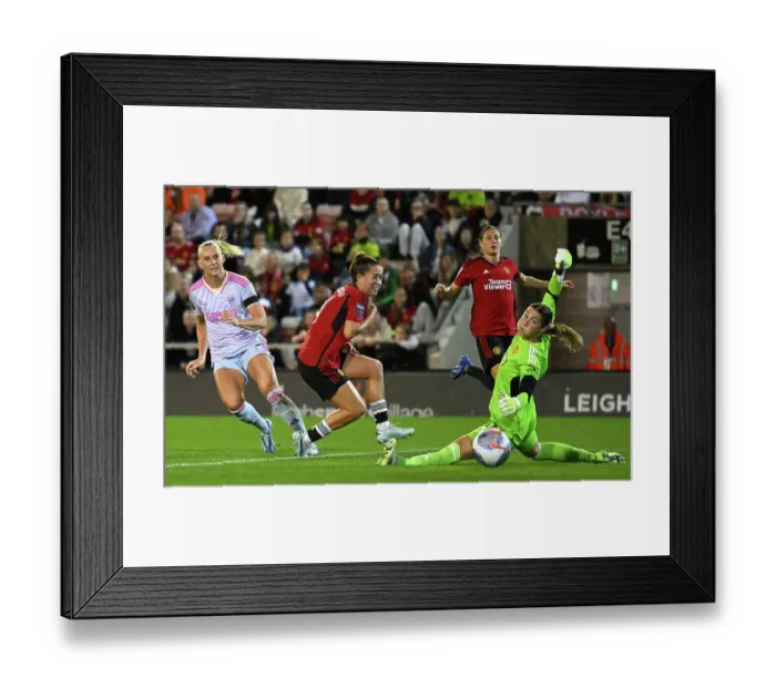 Framed Print : Arsenal Women's Super League Triumph: Stina Blackstenius Nets Opening Goal vs. Manchester United