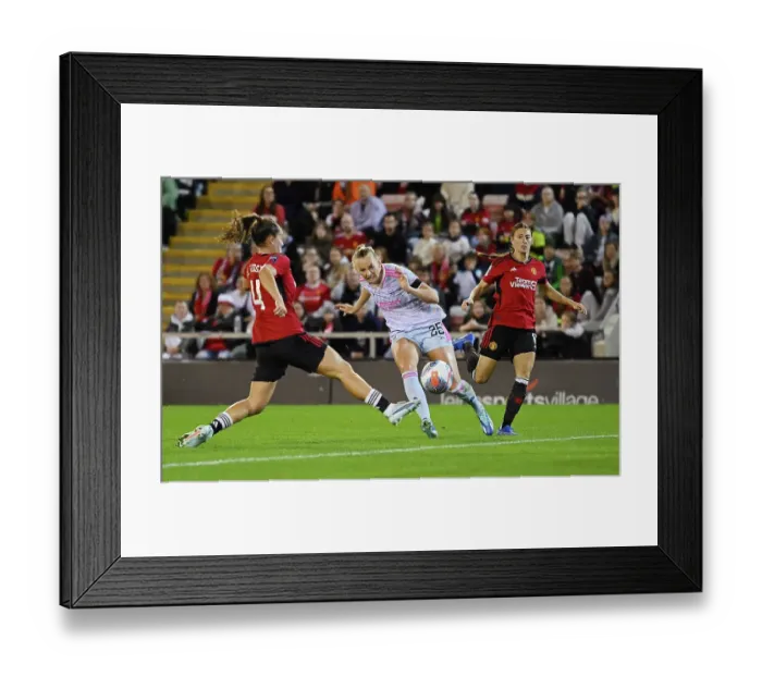 Framed Print : Arsenal Women Triumph Over Manchester United in Barclays Super League: Stina Blackstenius Scores the Opener