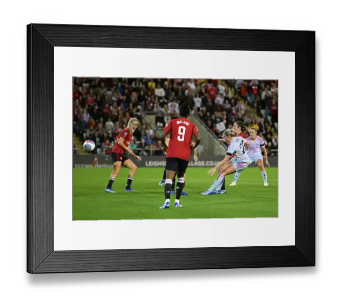 Framed Print : Manchester United vs. Arsenal: Barclays Women's Super League Showdown - Alessia Russo Fires for Arsenal
