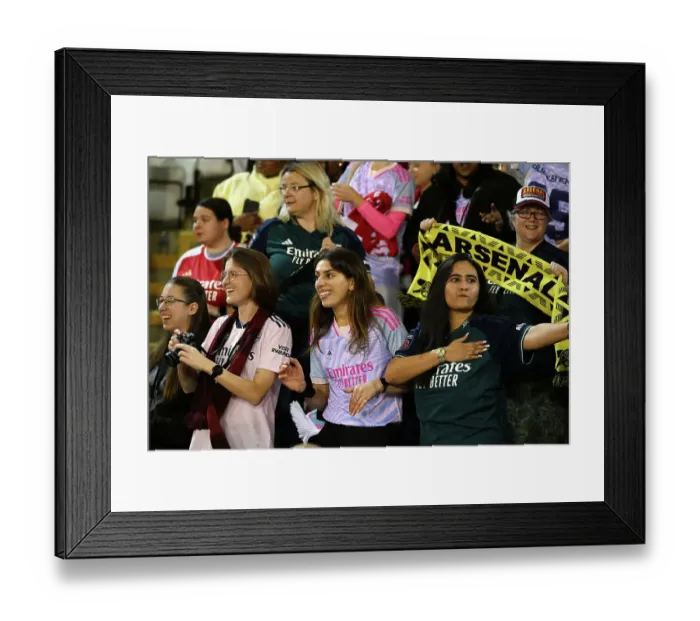Framed Print : Arsenal Fans Watch Intensely: Manchester United vs. Arsenal - 2023-24 Barclays Women's Super League Clash Framed Print : Arsenal Fans Watch Intensely: Manchester United vs. Arsenal - 2023-24 Barclays Women's Super League Clash