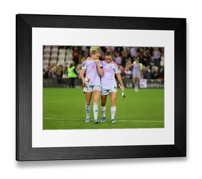Framed Print : Manchester United vs. Arsenal FC: Barclays Women's Super League Clash - Alessia Russo and Katie McCabe Face Off