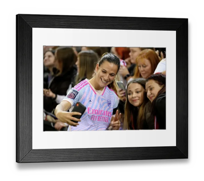 Framed Print : Arsenal Women's Players Connect with Fans: A Heartwarming Selfie Moment after Manchester United Match Framed Print : Arsenal Women's Players Connect with Fans: A Heartwarming Selfie Moment after Manchester United Match