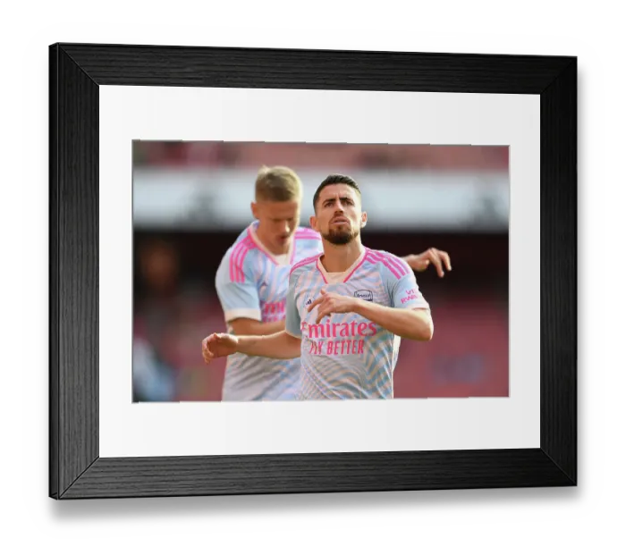 Framed Print : Arsenal vs Manchester City: Jorginho's Pre-Match Routine (2023-24)