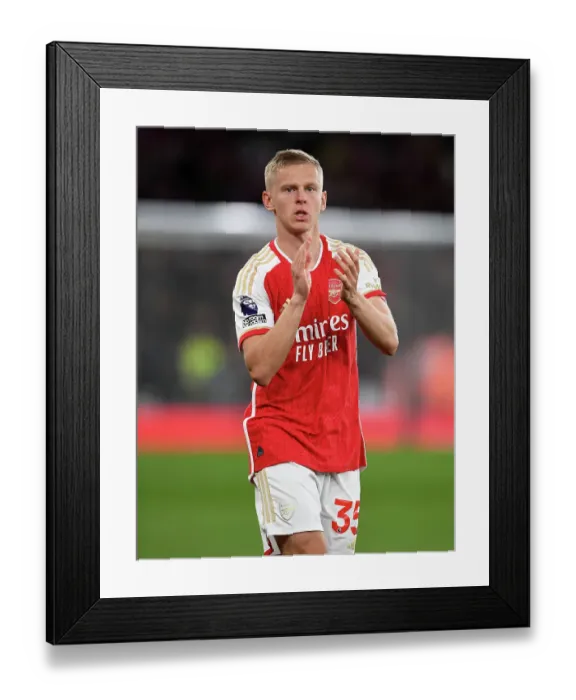 Framed Print : Arsenal's Oleksandr Zinchenko Celebrates Epic Victory over Manchester City with Fans (2023-24) Framed Print : Arsenal's Oleksandr Zinchenko Celebrates Epic Victory over Manchester City with Fans (2023-24)