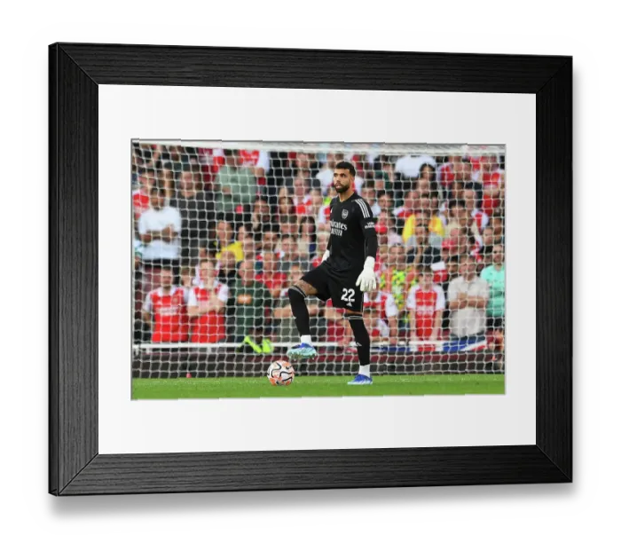 Framed Print : Arsenal's David Raya: Battling for Control in the Premier League Showdown between Arsenal and Manchester City (2023-24)